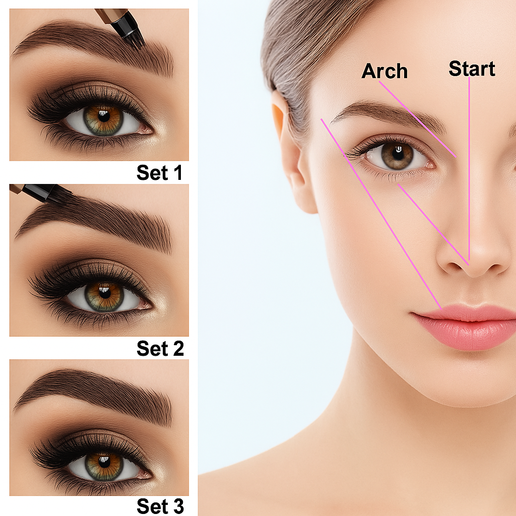 Waterproof 4 Points Long Lasting Eyebrow Pen - BUY 1 GET 1 FREE